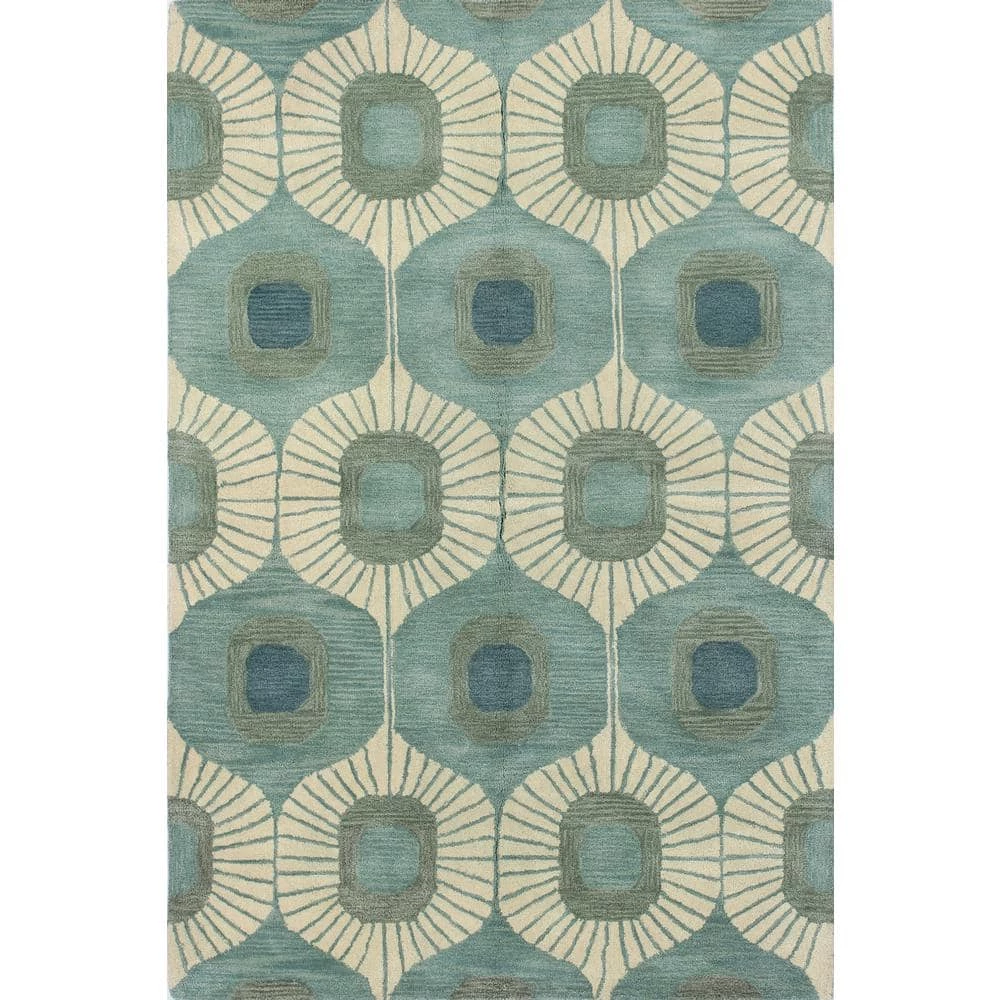Chelsea Aqua 8 ft. x 10 ft. (7'6" x 9'6") Geometric Contemporary Area Rug by BASHIAN 1 Chelsea Aqua 8 ft. x 10 ft. (7'6" x 9'6") Geometric Contemporary Area Rug by BASHIAN
