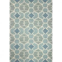 Rajapur Aqua 5 ft. x 8 ft. (5' x 7'6") Geometric Transitional Area Rug by BASHIAN