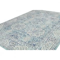 Everek Aqua 9 ft. x 12 ft. (8'6" x 11'6") Floral Transitional Area Rug by BASHIAN 7 Everek Aqua 9 ft. x 12 ft. (8'6" x 11'6") Floral Transitional Area Rug by BASHIAN -BASHIAN Shop aqua bashian area rugs 649652240855 31 1000