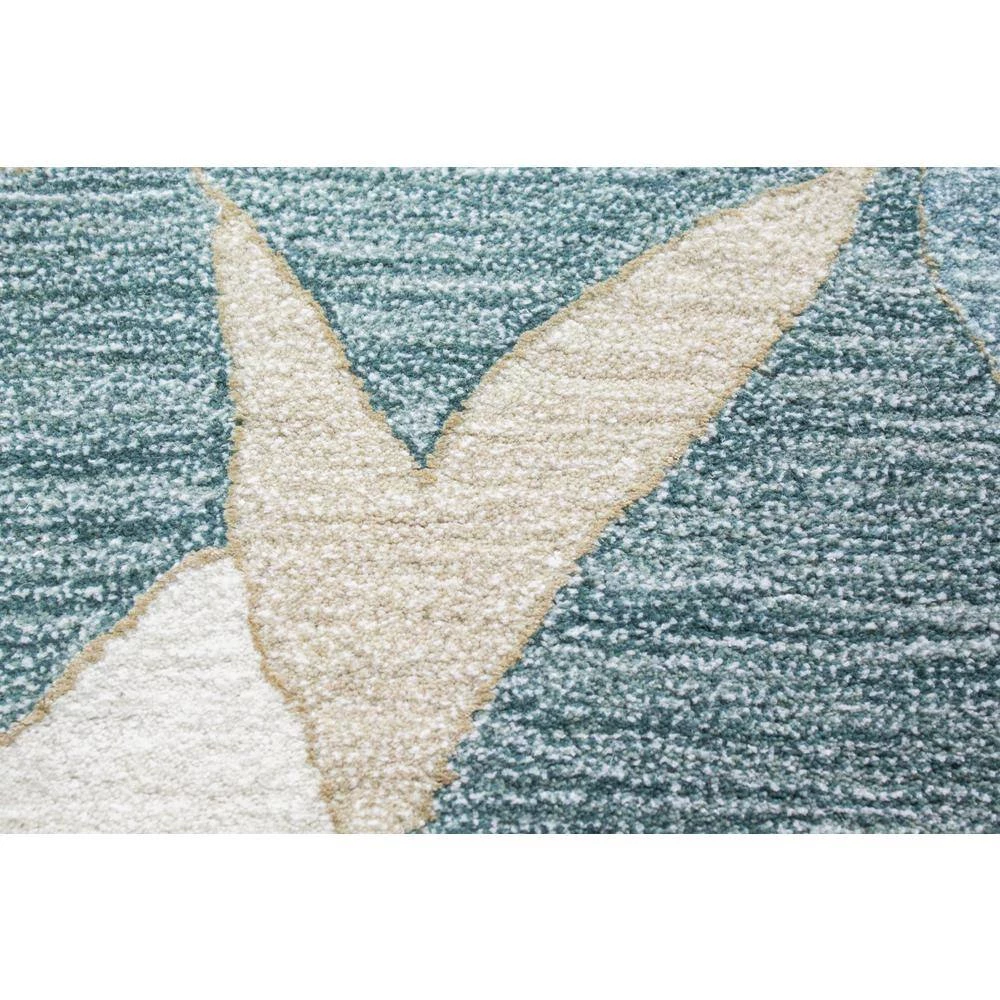 Greenwich Aqua 9 ft. x 12 ft. (8'6" x 11'6") Abstract Contemporary Area Rug by BASHIAN 4 Greenwich Aqua 9 ft. x 12 ft. (8'6" x 11'6") Abstract Contemporary Area Rug by BASHIAN - Image 4