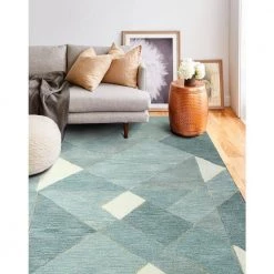 Greenwich Aqua 9 ft. x 12 ft. (8'6" x 11'6") Abstract Contemporary Area Rug by BASHIAN -BASHIAN Shop aqua bashian area rugs 649652287584 31 1000