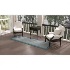 Lanai Aqua 3 ft. x 8 ft. Geometric Transitional Indoor/Outdoor Runner Rug by BASHIAN -BASHIAN Shop aqua bashian area rugs 649652310602 31 1000
