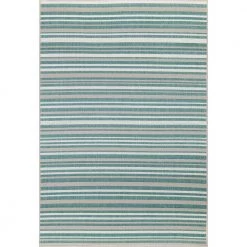 Lanai Aqua 4 ft. x 6 ft. Geometric Transitional Indoor/Outdoor Accent Rug by BASHIAN