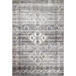 Sierra Ash 4 ft. x 6 ft. (3'6" x 5'6") Geometric Transitional Accent Rug by BASHIAN