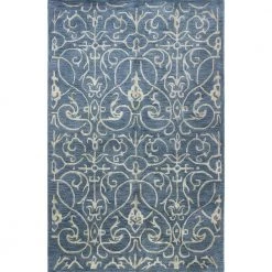 Greenwich Azure 8 ft. x 10 ft. (7'9" x 9'9") Floral Transitional Area Rug by BASHIAN