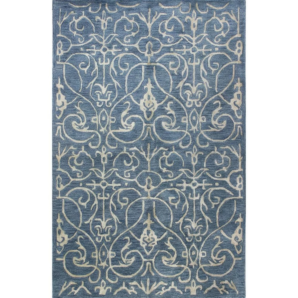 Greenwich Azure 8 ft. x 10 ft. (7'9" x 9'9") Floral Transitional Area Rug by BASHIAN 1 Greenwich Azure 8 ft. x 10 ft. (7'9" x 9'9") Floral Transitional Area Rug by BASHIAN