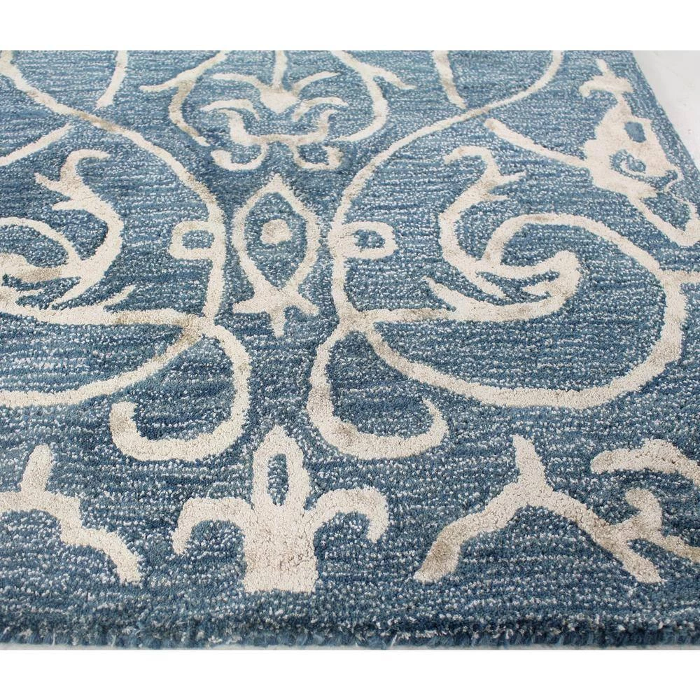 Greenwich Azure 8 ft. x 10 ft. (7'9" x 9'9") Floral Transitional Area Rug by BASHIAN 2 Greenwich Azure 8 ft. x 10 ft. (7'9" x 9'9") Floral Transitional Area Rug by BASHIAN - Image 2