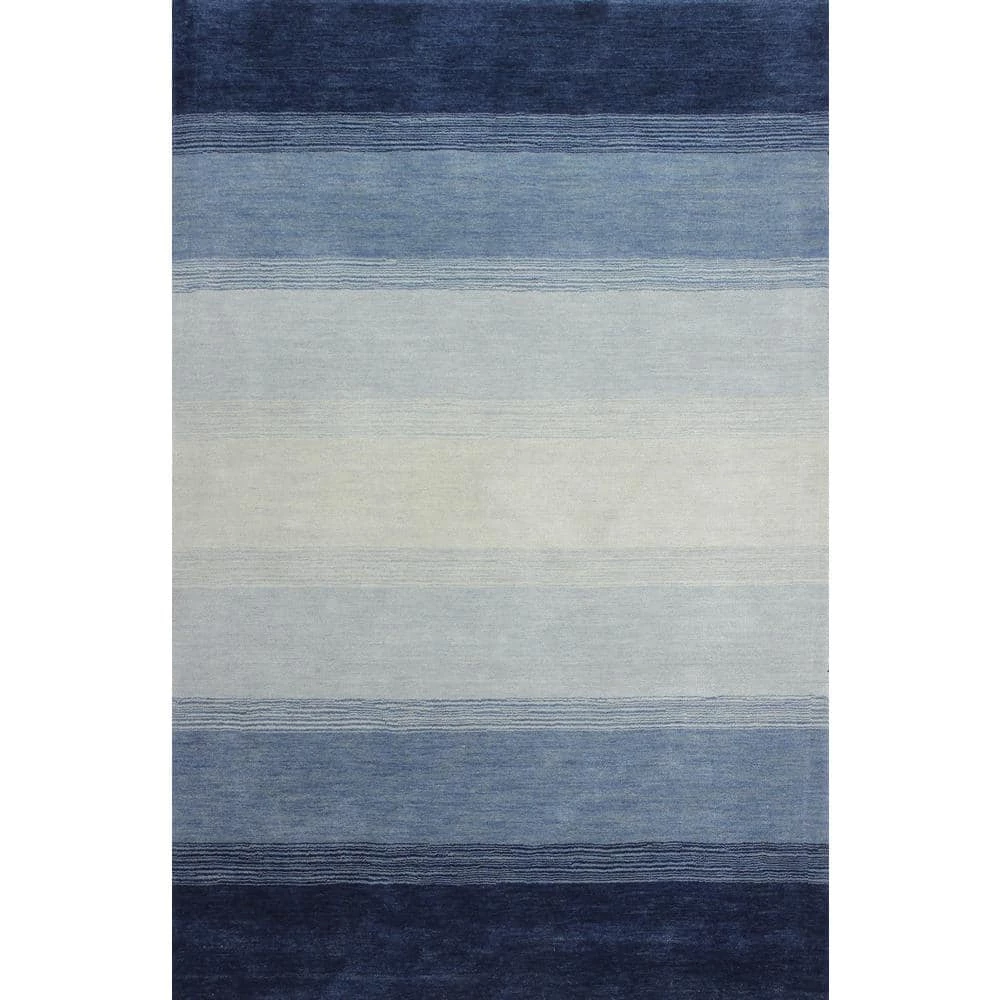 Contempo Blue 8 ft. x 10 ft. (7'6" x 9'6") Striped Contemporary Area Rug by BASHIAN 1 Contempo Blue 8 ft. x 10 ft. (7'6" x 9'6") Striped Contemporary Area Rug by BASHIAN