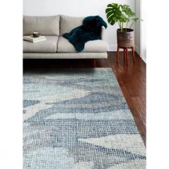Luminous Blue 8 ft. x 10 ft. (7 ft. 6 in. x 9 ft. 6 in.) Abstract Contemporary Area Rug by BASHIAN -BASHIAN Shop blue bashian area rugs 649652289830 31 1000