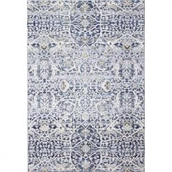 Sevilla Blue 4 ft. x 6 ft. (3 ft. 6 in. x 5 ft. 6 in.) Floral Transitional Accent Area Rug by BASHIAN