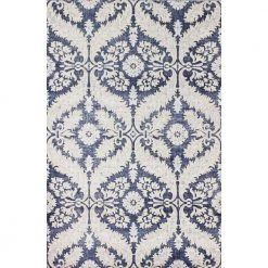 Sevilla Blue 4 ft. x 6 ft. (3 ft. 6 in. x 5 ft. 6 in.) Floral Transitional Accent Area Rug by BASHIAN
