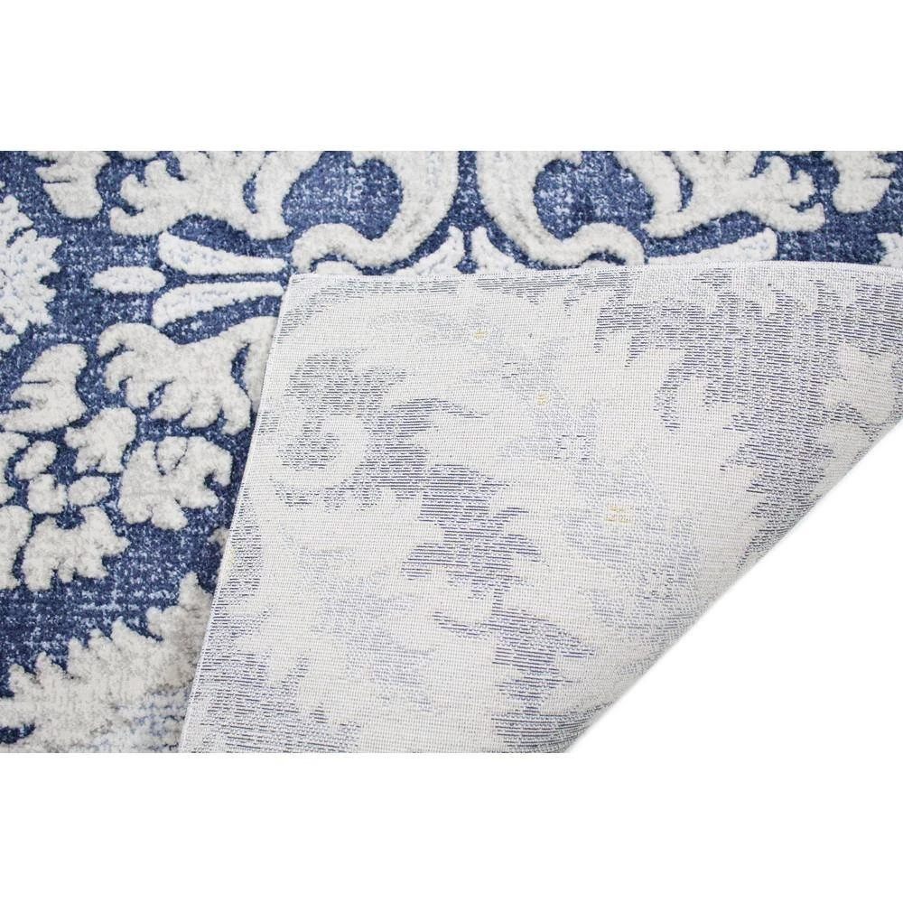 Sevilla Blue 4 ft. x 6 ft. (3 ft. 6 in. x 5 ft. 6 in.) Floral Transitional Accent Area Rug by BASHIAN 3 Sevilla Blue 4 ft. x 6 ft. (3 ft. 6 in. x 5 ft. 6 in.) Floral Transitional Accent Area Rug by BASHIAN - Image 3