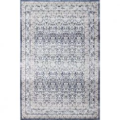 Sevilla Blue 8 ft. 6 in. x 11 ft. 6 in. Floral Transitional Area Rug by BASHIAN