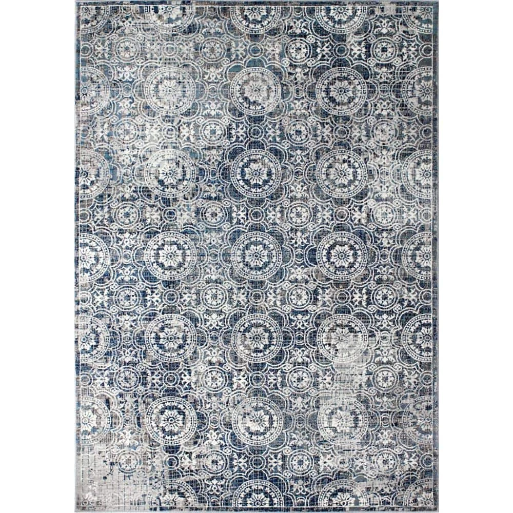 Cambridge Blue 7 ft. x 10 ft. (7'1" x 10') Floral Transitional Area Rug by BASHIAN 1 Cambridge Blue 7 ft. x 10 ft. (7'1" x 10') Floral Transitional Area Rug by BASHIAN
