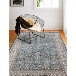 Century Blue 9 ft. x 12 ft. (8'6" x 11'6") Floral Transitional Area Rug by BASHIAN 11 Century Blue 9 ft. x 12 ft. (8'6" x 11'6") Floral Transitional Area Rug by BASHIAN -BASHIAN Shop blue bashian area rugs 649652308180 31 1000