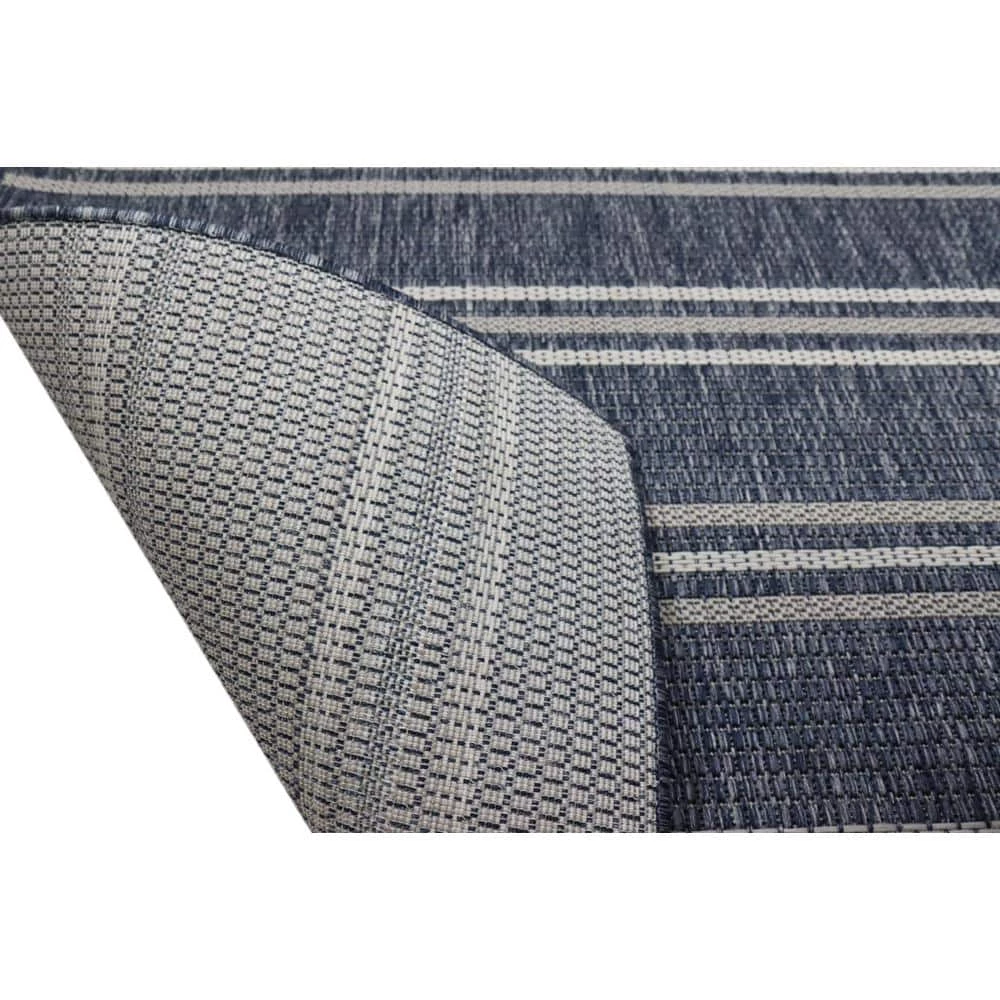 Lanai Blue/Grey 5 ft. x 8 ft. (5 ft. x 7 ft. 6 in.) Geometric Transitional Indoor/Outdoor Area Rug by BASHIAN 3 Lanai Blue/Grey 5 ft. x 8 ft. (5 ft. x 7 ft. 6 in.) Geometric Transitional Indoor/Outdoor Area Rug by BASHIAN - Image 3