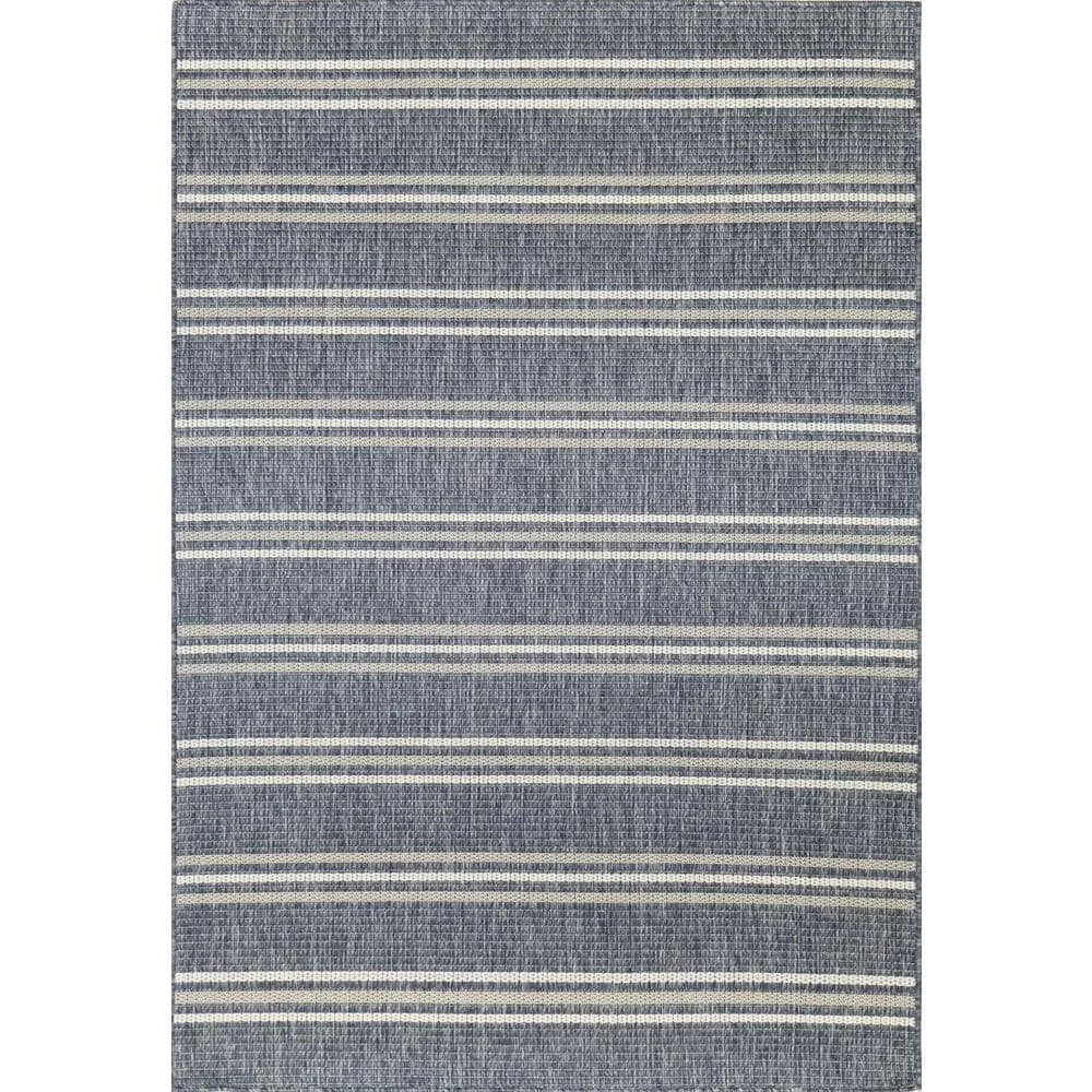 Lanai Blue/Grey 5 ft. x 8 ft. (5 ft. x 7 ft. 6 in.) Geometric Transitional Indoor/Outdoor Area Rug by BASHIAN 1 Lanai Blue/Grey 5 ft. x 8 ft. (5 ft. x 7 ft. 6 in.) Geometric Transitional Indoor/Outdoor Area Rug by BASHIAN