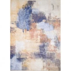 Everek Blue/Multi 3 ft. x 8 ft. Abstract Transitional Runner Rug by BASHIAN