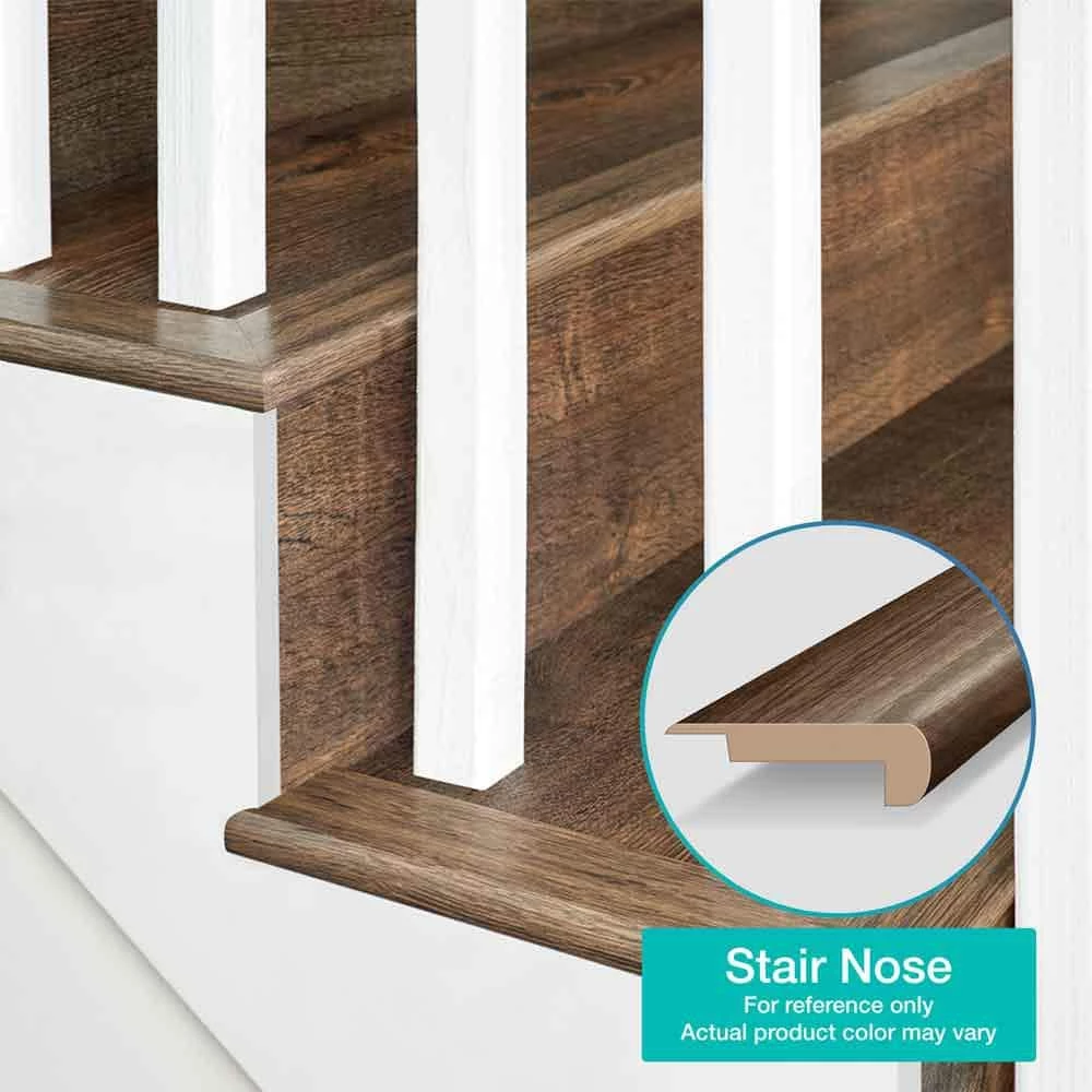 Bristol 0.75 in. T x 2.37 in. W x 78.7 in. L Laminate Stair Nose Molding by PERFORMANCE ACCESSORIES 2 Bristol 0.75 in. T x 2.37 in. W x 78.7 in. L Laminate Stair Nose Molding by PERFORMANCE ACCESSORIES - Image 2