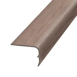 Cafe Au Lait 1.32 in. Thick x 1.88 in. Wide x 78.7 in. Length Vinyl Stair Nose Molding by PERFORMANCE ACCESSORIES