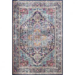 Heritage Dk. Blue 5 ft. x 8 ft. (5'3" x 7'6") Oriental Transitional Area Rug by BASHIAN