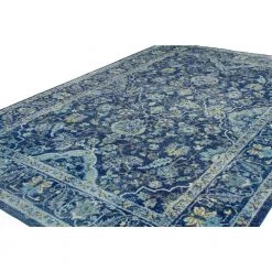 Everek Dk. Blue 4 ft. x 6 ft. (3'6" x 5'6") Floral Transitional Accent Rug by BASHIAN 7 Everek Dk. Blue 4 ft. x 6 ft. (3'6" x 5'6") Floral Transitional Accent Rug by BASHIAN -BASHIAN Shop dk blue bashian area rugs 649652243207 31 1000