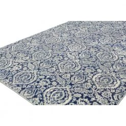 Everek Dk. Blue 3 ft. x 8 ft. (2'6" x 8') Floral Transitional Runner by BASHIAN -BASHIAN Shop dk blue bashian area rugs 649652246727 31 1000