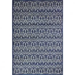 Everek Dk. Blue 8 ft. x 10 ft. (7'6" x 9'6") Floral Transitional Area Rug by BASHIAN