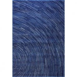 Everek Dk. Blue 9 ft. x 12 ft. (8'6" x 11'6") Abstract Contemporary Area Rug by BASHIAN