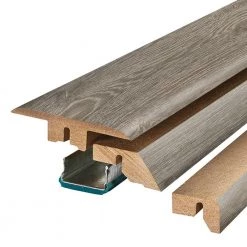 Flint Grey 0.75 in. T x 2.37 in. W x 78.7 in. L Laminate 4-in-1 Molding by PERFORMANCE ACCESSORIES