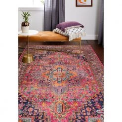 Heritage Fuchsia 5 ft. x 8 ft. (5' x 7'6") Oriental Transitional Area Rug by BASHIAN -BASHIAN Shop fuchsia bashian area rugs 649652241425 31 1000