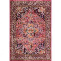Heritage Fuchsia 5 ft. x 8 ft. (5' x 7'6") Oriental Transitional Area Rug by BASHIAN