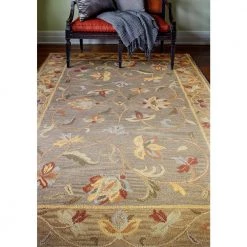 Venezia Grey 8 ft. x 10 ft. (7'6" x 9'6") Floral Transitional Area Rug by BASHIAN -BASHIAN Shop grey bashian area rugs 649652094281 31 1000