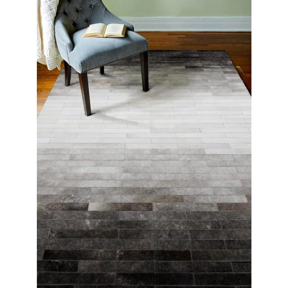 Santa Fe Grey 8 ft. x 10 ft. Striped Contemporary Area Rug by BASHIAN 6 Santa Fe Grey 8 ft. x 10 ft. Striped Contemporary Area Rug by BASHIAN - Image 6
