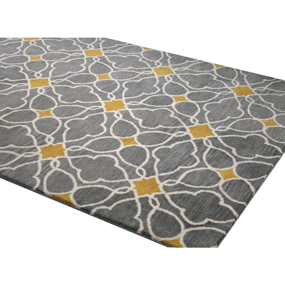 Chelsea Grey 5 ft. x 8 ft. (5' x 7'6") Moroccan Contemporary Area Rug by BASHIAN 4 Chelsea Grey 5 ft. x 8 ft. (5' x 7'6") Moroccan Contemporary Area Rug by BASHIAN - Image 4