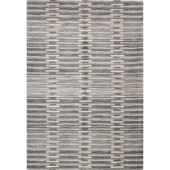 Chelsea Grey 5 ft. x 8 ft. (5' x 7'6") Striped Contemporary Area Rug by BASHIAN