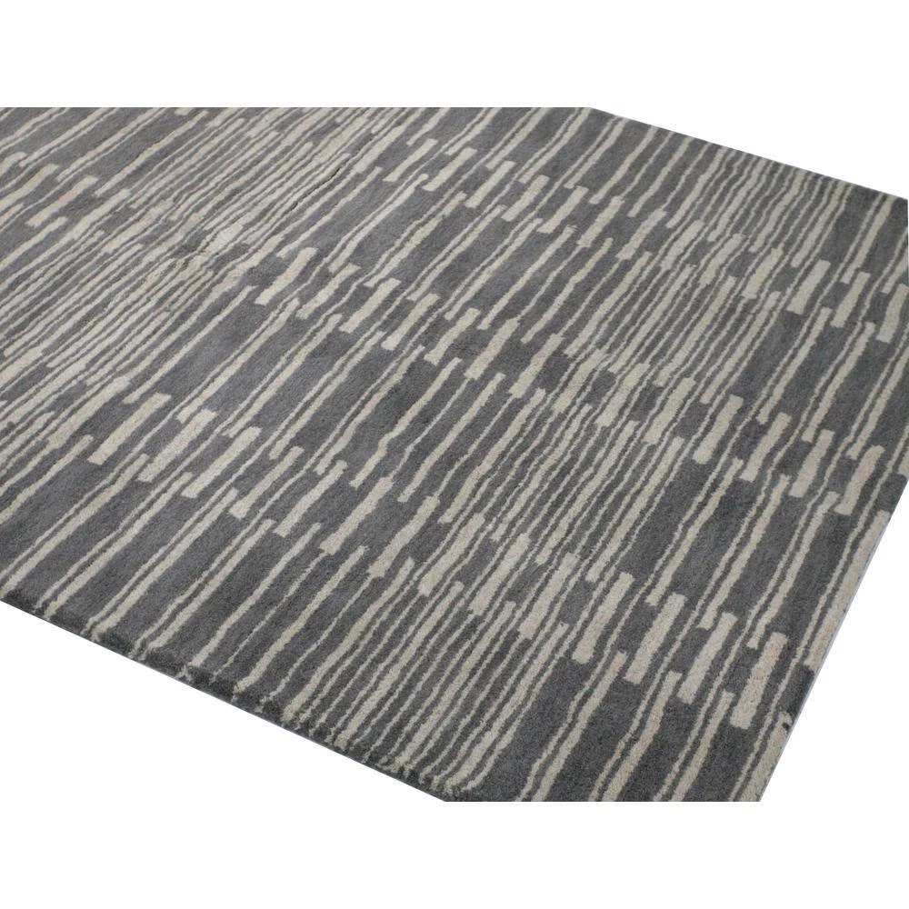 Chelsea Grey 5 ft. x 8 ft. (5' x 7'6") Striped Contemporary Area Rug by BASHIAN 2 Chelsea Grey 5 ft. x 8 ft. (5' x 7'6") Striped Contemporary Area Rug by BASHIAN - Image 2