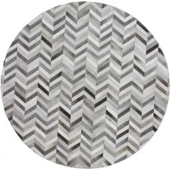 Santa Fe Grey 6 ft. x 6 ft. Chevron Contemporary Area Rug by BASHIAN