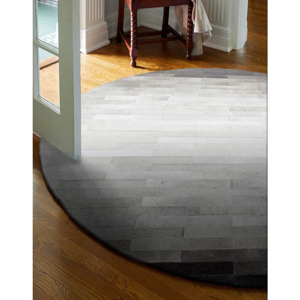 Santa Fe Grey 6 ft. x 6 ft. Striped Contemporary Area Rug by BASHIAN 3 Santa Fe Grey 6 ft. x 6 ft. Striped Contemporary Area Rug by BASHIAN - Image 3