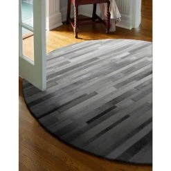 Santa Fe Grey 8 ft. x 8 ft. Striped Contemporary Area Rug by BASHIAN -BASHIAN Shop grey bashian area rugs 649652201009 31 1000