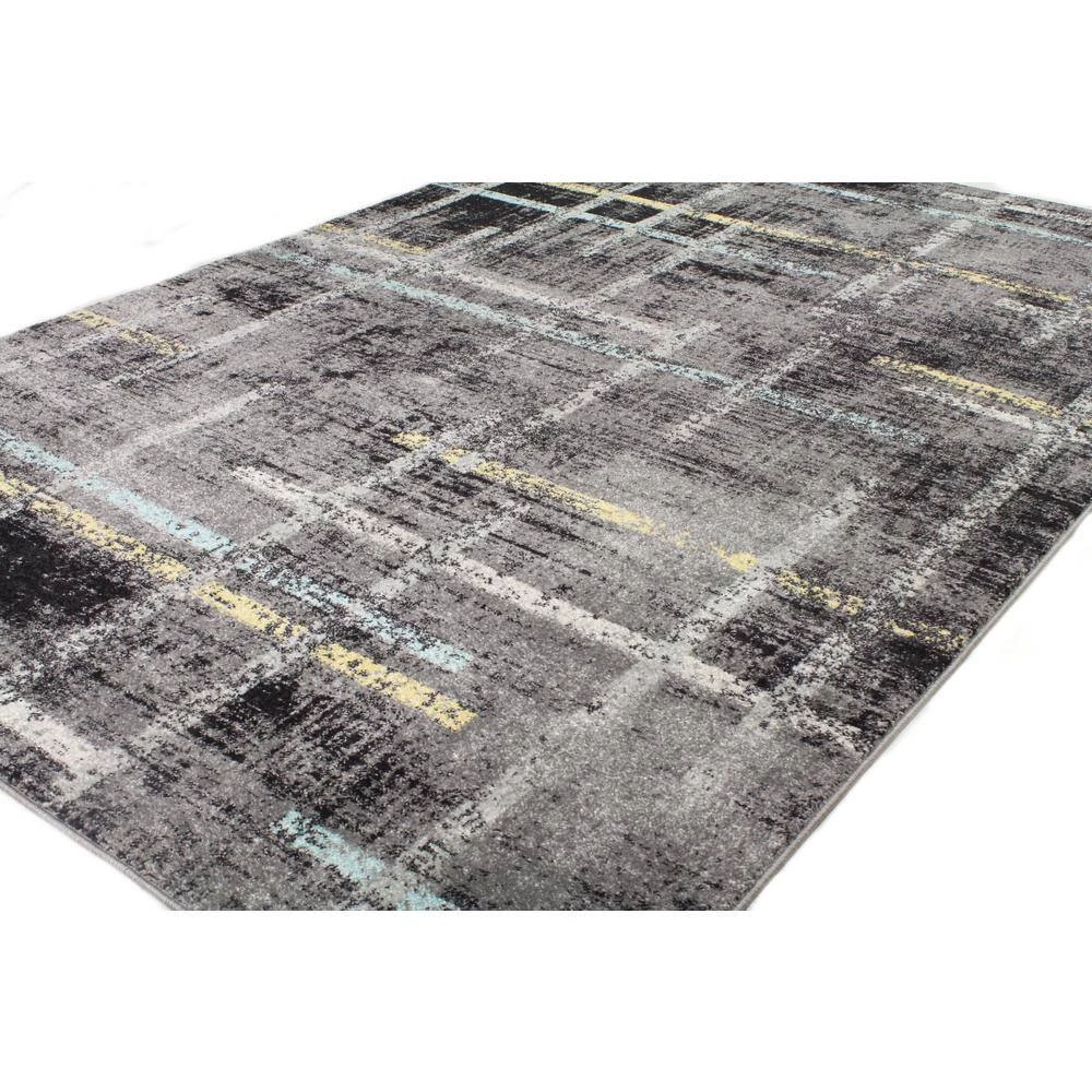 Everek Grey 5 ft. x 8 ft. (5' x 7'6") Abstract Transitional Area Rug by BASHIAN 4 Everek Grey 5 ft. x 8 ft. (5' x 7'6") Abstract Transitional Area Rug by BASHIAN - Image 4