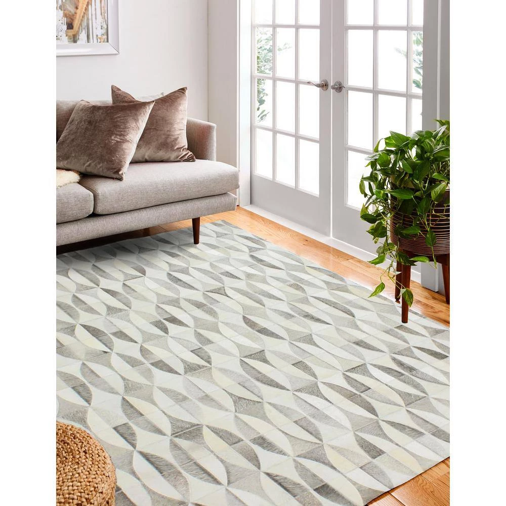 Santa Fe Grey 9 ft. x 12 ft. Geometric Contemporary Area Rug by BASHIAN 6 Santa Fe Grey 9 ft. x 12 ft. Geometric Contemporary Area Rug by BASHIAN - Image 6