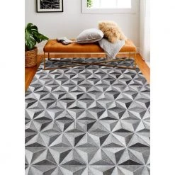 Santa Fe Grey 5 ft. x 8 ft. Geometric Contemporary Area Rug by BASHIAN 11 Santa Fe Grey 5 ft. x 8 ft. Geometric Contemporary Area Rug by BASHIAN -BASHIAN Shop grey bashian area rugs 649652267036 31 1000