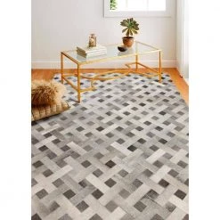 Santa Fe Grey 9 ft. x 12 ft. Geometric Contemporary Area Rug by BASHIAN -BASHIAN Shop grey bashian area rugs 649652279084 31 1000