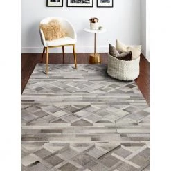 Santa Fe Grey 9 ft. x 12 ft. Geometric Contemporary Area Rug by BASHIAN -BASHIAN Shop grey bashian area rugs 649652279114 31 1000