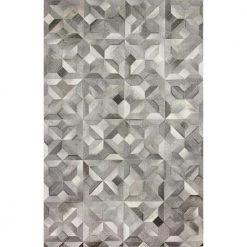 Santa Fe Grey 9 ft. x 12 ft. Geometric Contemporary Area Rug by BASHIAN