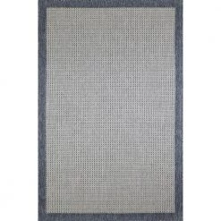 Lanai Grey/Blue 8 ft. x 10 ft. (7 ft. 10 in. x 10 ft.) Geometric Transitional Indoor/Outdoor Area Rug by BASHIAN