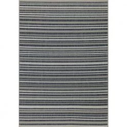Lanai Grey/Blue 9 ft. x 12 ft. (8 ft. 6 in. x 11 ft. 6 in.) Geometric Transitional Indoor/Outdoor Area Rug by BASHIAN