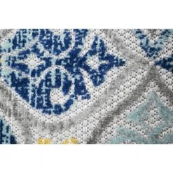 Veranda Grey/Blue 7.6 ft. x 9.6 ft. Floral Transitional Area Rug by BASHIAN -BASHIAN Shop grey blue bashian outdoor rugs 649652304434 4f 1000