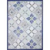 Veranda Grey/Blue 7.6 ft. x 9.6 ft. Floral Transitional Area Rug by BASHIAN